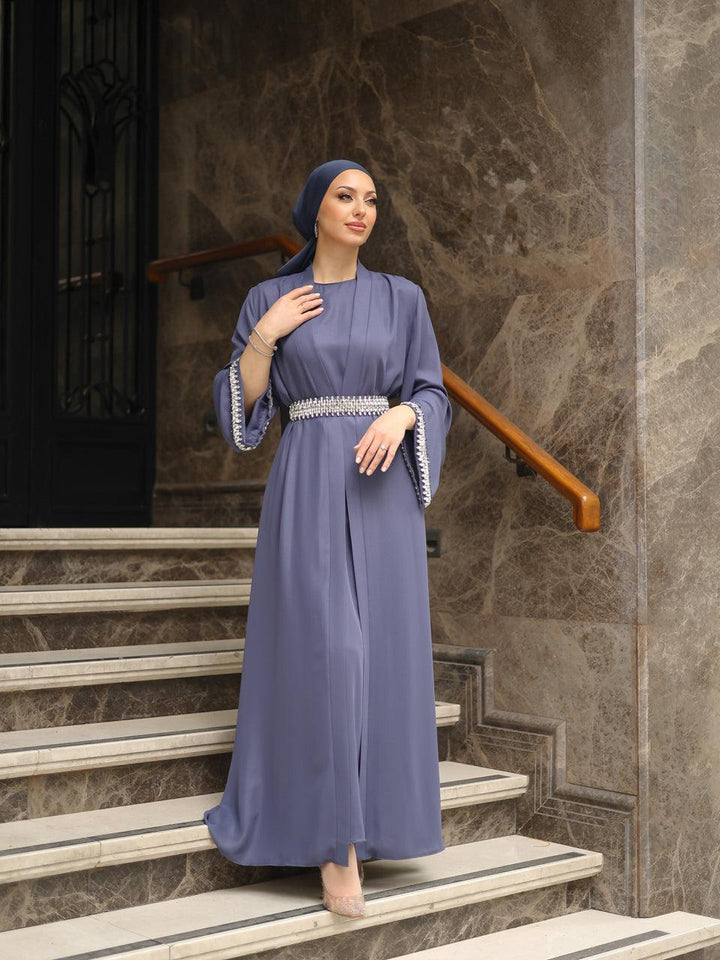 tesettur-abiye-Bronte Abaya Tesettür Takım-ModaZehrada