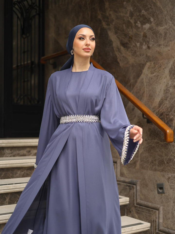 tesettur-abiye-Bronte Abaya Tesettür Takım-ModaZehrada