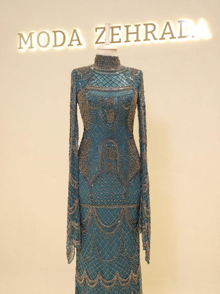 tesettur-abiye-Couture Balmy Abiye-ModaZehrada