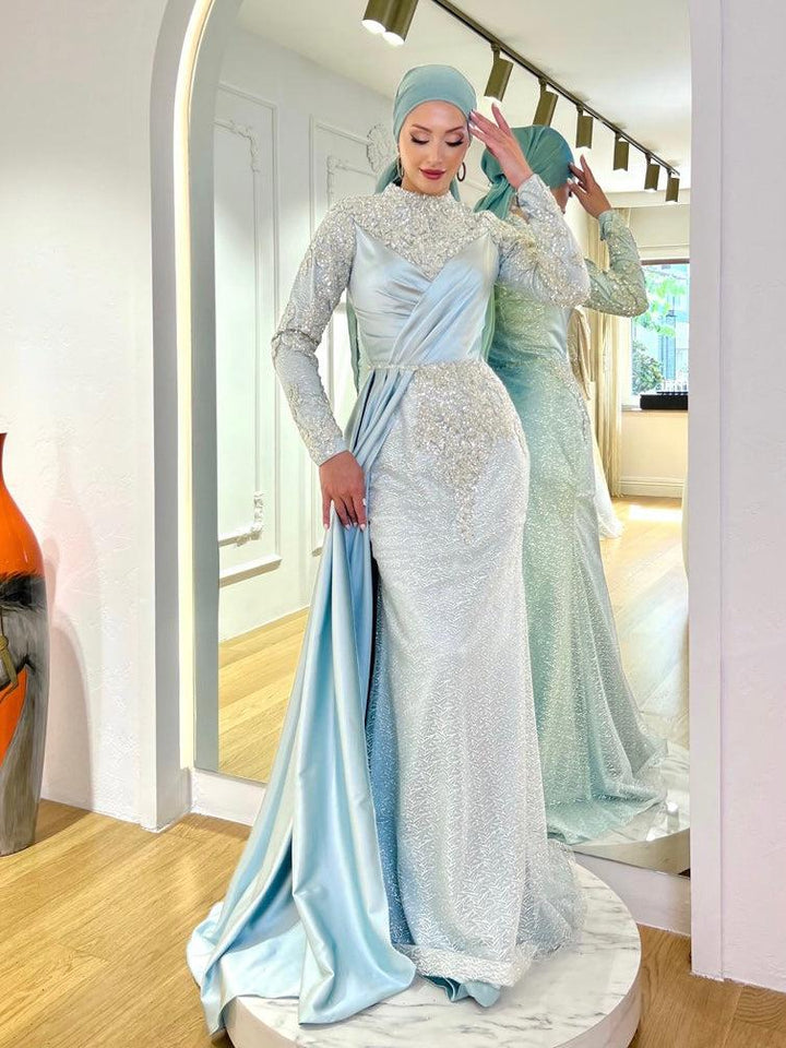 tesettur-abiye-Couture Farya Çiçek Abiye-ModaZehrada